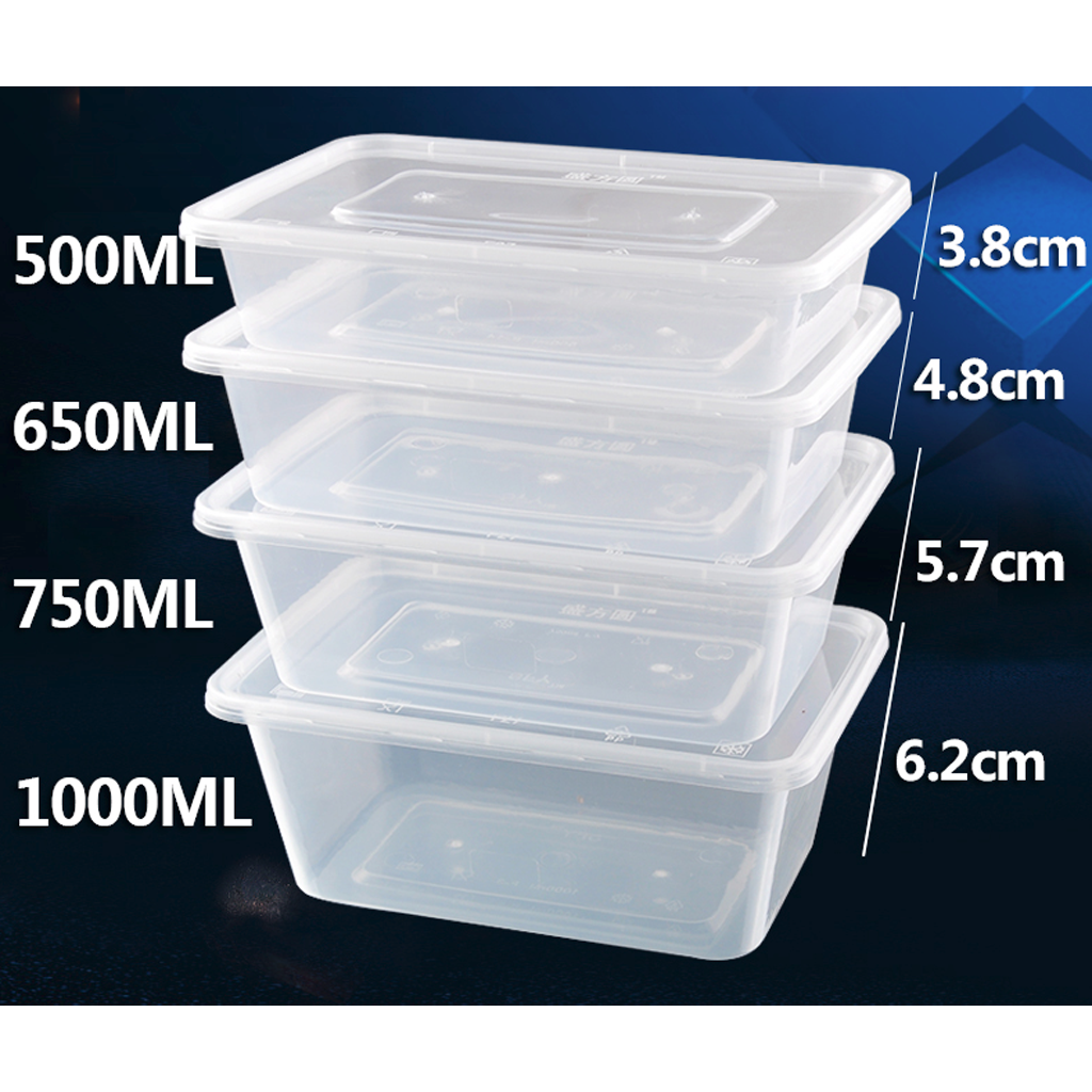 Microwavable Plastic Container Rectangular 1000ml – Biz Asia Trading Inc.