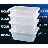 Microwavable Plastic Container Rectangular 1000ml