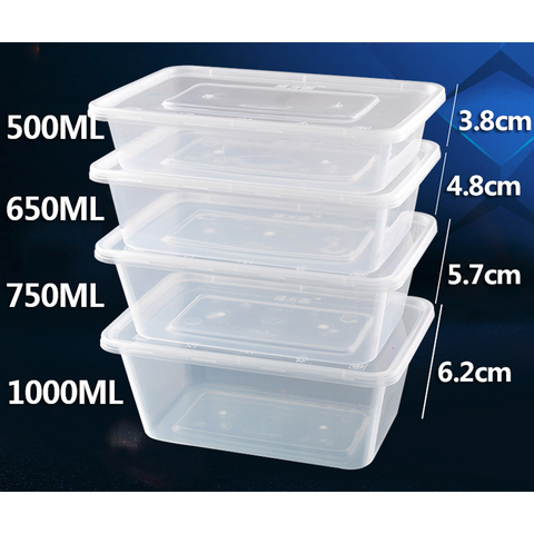 Microwavable Plastic Container Rectangular 650ml – Biz Asia