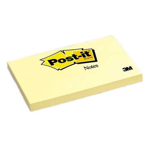 3M Post-it Note 655 100's Yellow 3 x 5
