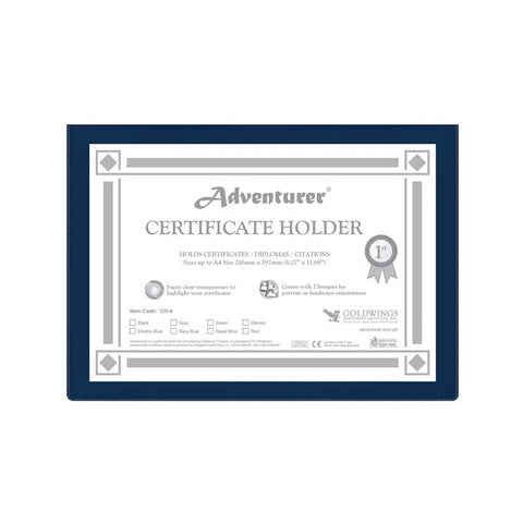 Adventurer Certificate Holder A4 8.27" X 11.69" CH-4