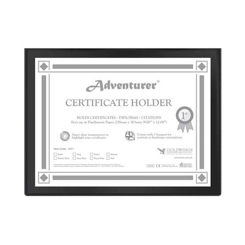 Adventurer Certificate Holder A4 9.5 X 12.5 CH-1