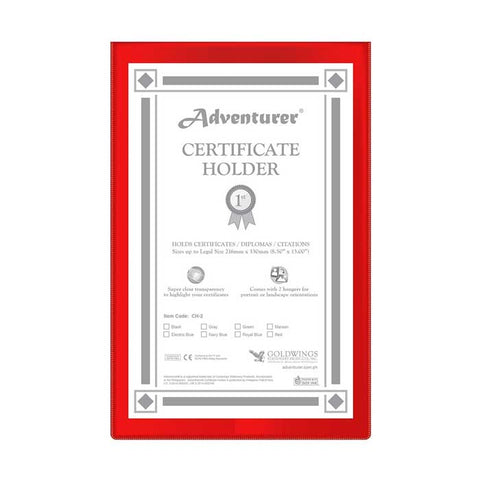 Adventurer Certificate Holder Long 8.5" X 13" CH-2