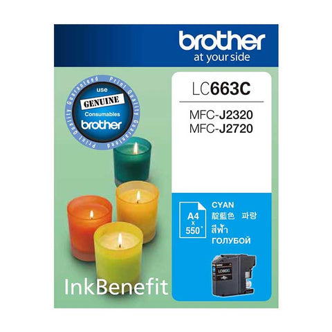 Brother Ink Cartridge LC - 663 Cyan
