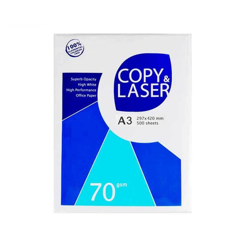 Copy & Laser Copy Paper 70 GSM Sub. 20 A3