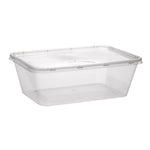 Microwavable Plastic Container Rectangular 650ml