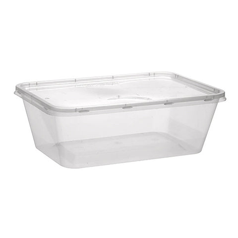 Microwavable Plastic Container Rectangular 650ml