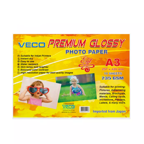 ELIT PHOTO PAPER GLOSSY 235GSM 10'S A3