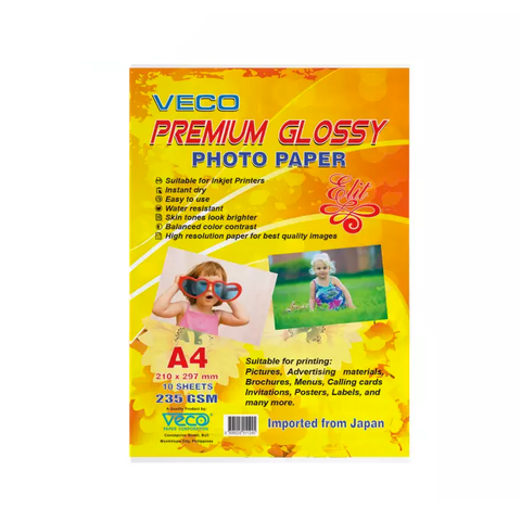 ELIT PHOTO PAPER GLOSSY 235GSM 10'S A4
