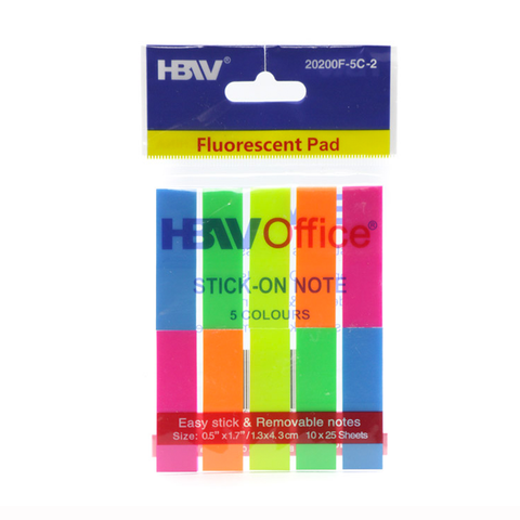 HBWOffice Fluorescent Pad 5-in-1 Color Rectangular