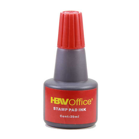 HBW Stamp Pad Ink 30ml Red