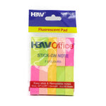 HBWOffice Stick-On Note Fluorescent Pad 10’s