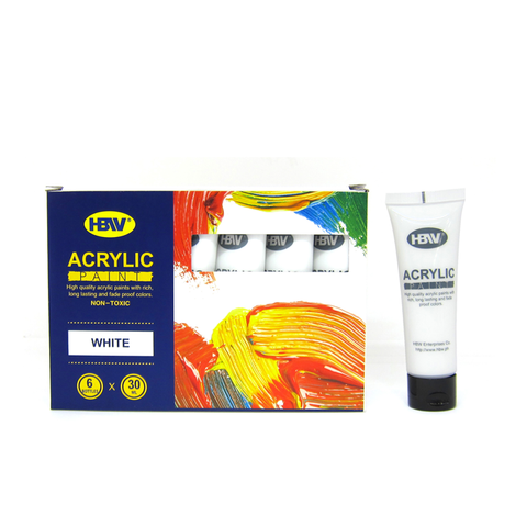 HBW Acrylic Paint Tube in 6 Color (30ml)