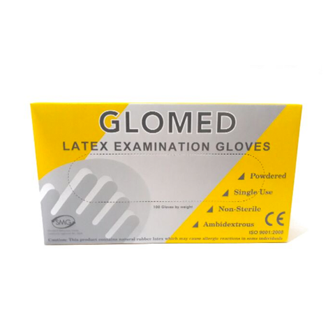 Glomed Latex Examination Powdered Gloves